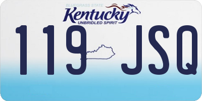KY license plate 119JSQ
