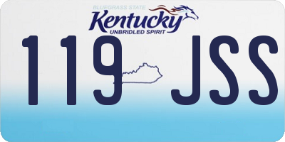 KY license plate 119JSS
