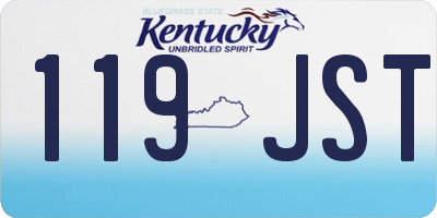 KY license plate 119JST