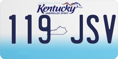 KY license plate 119JSV