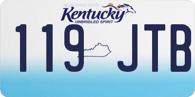 KY license plate 119JTB