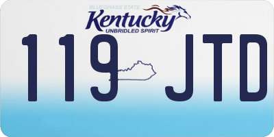 KY license plate 119JTD