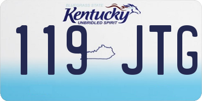KY license plate 119JTG