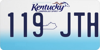 KY license plate 119JTH