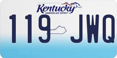 KY license plate 119JWQ