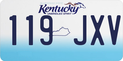 KY license plate 119JXV