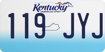 KY license plate 119JYJ