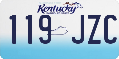 KY license plate 119JZC