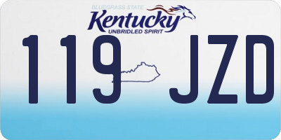 KY license plate 119JZD