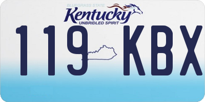 KY license plate 119KBX
