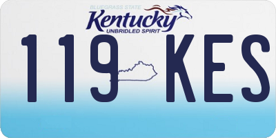 KY license plate 119KES