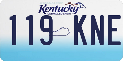 KY license plate 119KNE