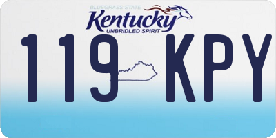 KY license plate 119KPY