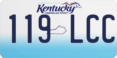 KY license plate 119LCC