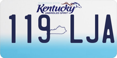KY license plate 119LJA