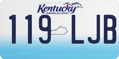 KY license plate 119LJB