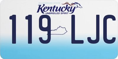 KY license plate 119LJC