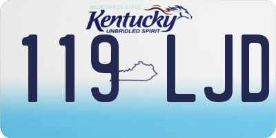 KY license plate 119LJD