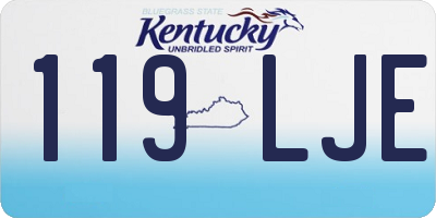KY license plate 119LJE