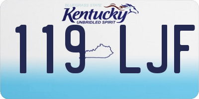 KY license plate 119LJF