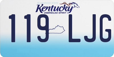 KY license plate 119LJG