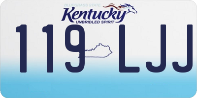 KY license plate 119LJJ
