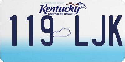 KY license plate 119LJK