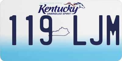 KY license plate 119LJM