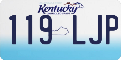 KY license plate 119LJP