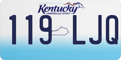 KY license plate 119LJQ