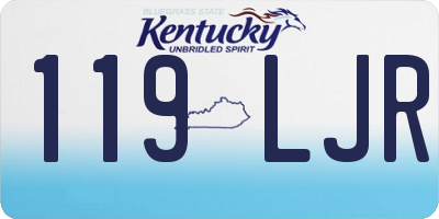 KY license plate 119LJR