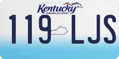 KY license plate 119LJS
