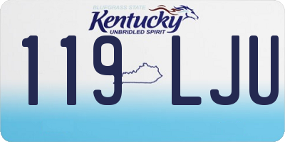 KY license plate 119LJU