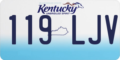 KY license plate 119LJV
