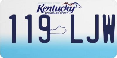 KY license plate 119LJW