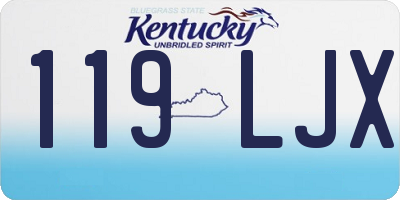 KY license plate 119LJX