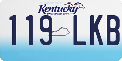 KY license plate 119LKB