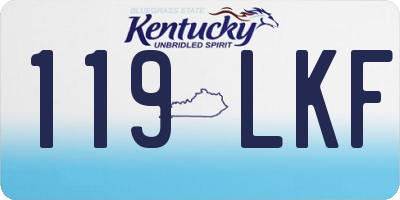 KY license plate 119LKF
