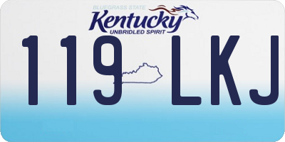 KY license plate 119LKJ