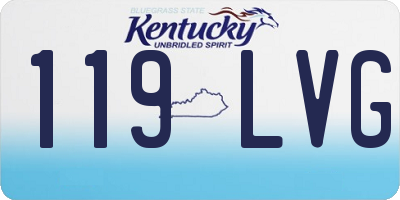 KY license plate 119LVG