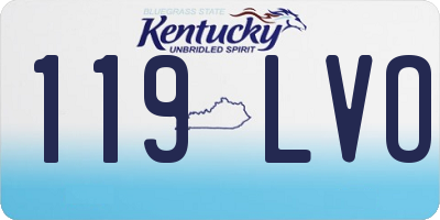 KY license plate 119LVO