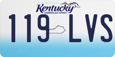 KY license plate 119LVS