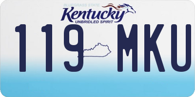 KY license plate 119MKU