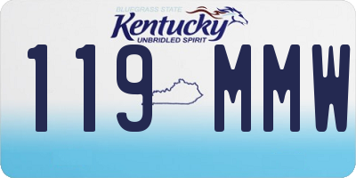 KY license plate 119MMW