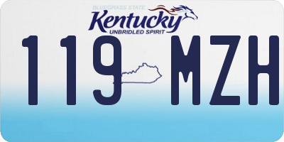 KY license plate 119MZH