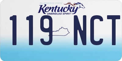KY license plate 119NCT