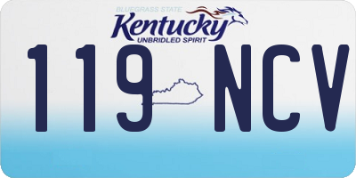 KY license plate 119NCV