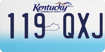 KY license plate 119QXJ