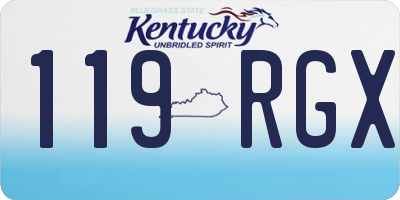 KY license plate 119RGX