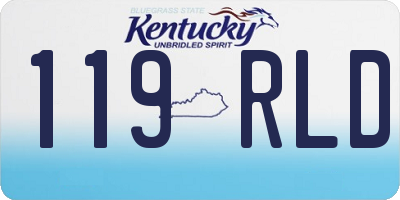 KY license plate 119RLD